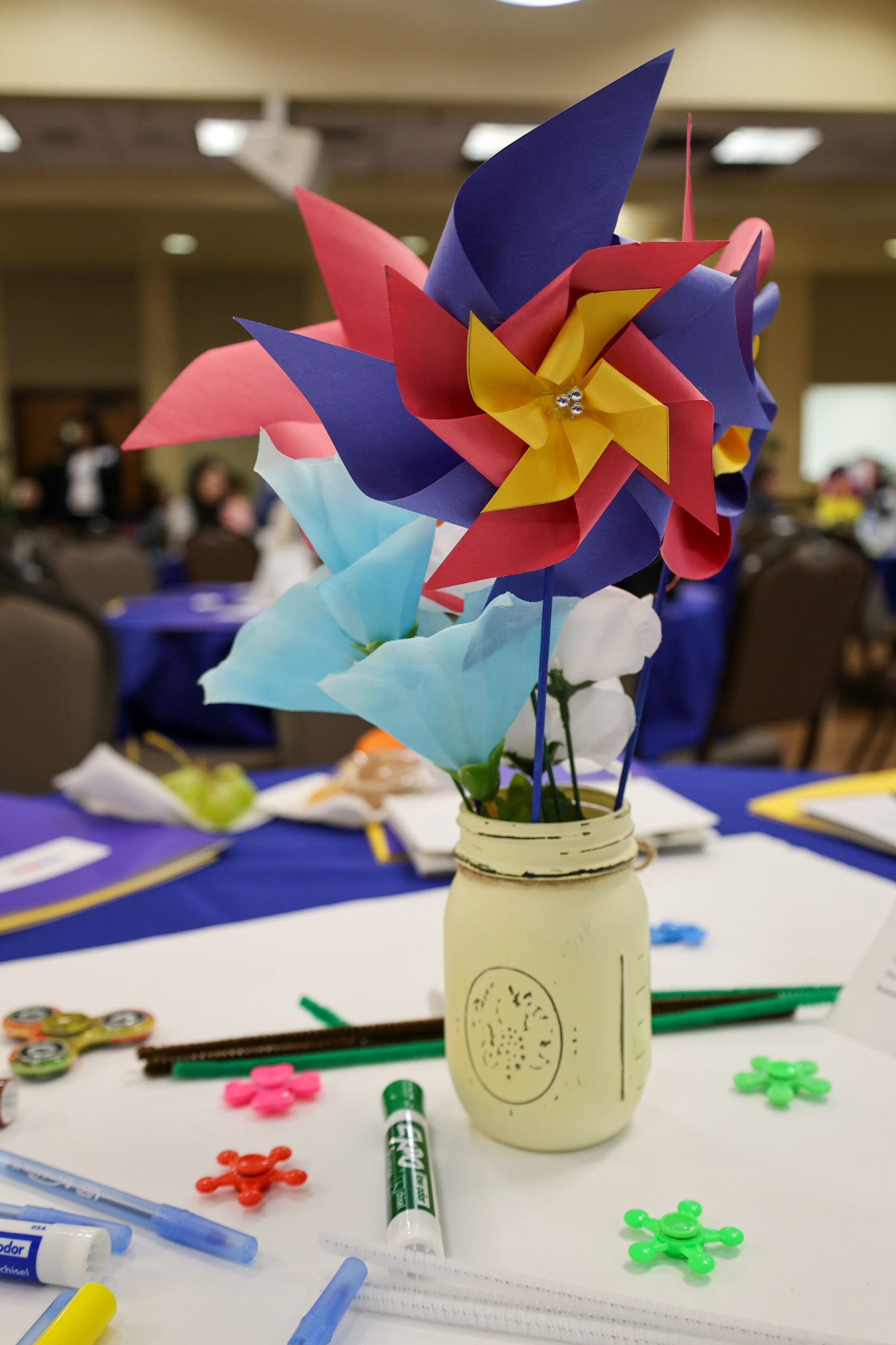 PinWheel centerpiece at CAPC event