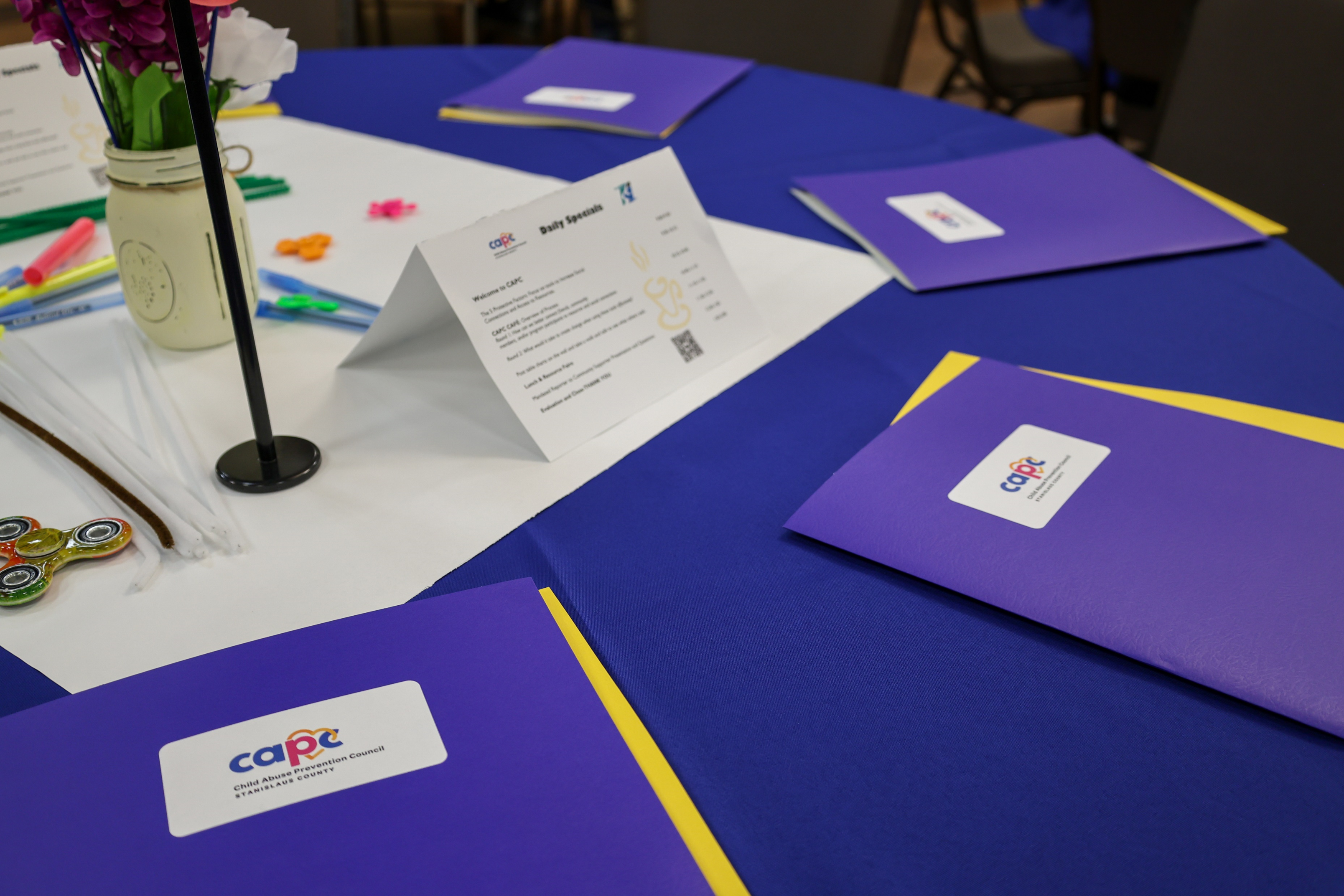 table setting at CAPC event